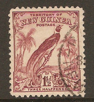 New Guinea 1932 1d Claret. SG178.