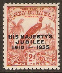 New Guinea 1935 2d Vermilion Silver Jubilee Series. SG207.