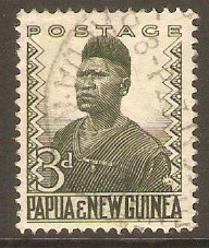Papua New Guinea 1952 3d Myrtle green. SG5.