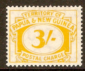 Papua New Guinea 1960 3s Yellow - Postage Due. SGD14.