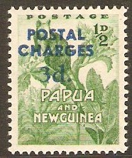 PNG 1960 3d on ½d Emerald Postal Charges. SGD3.