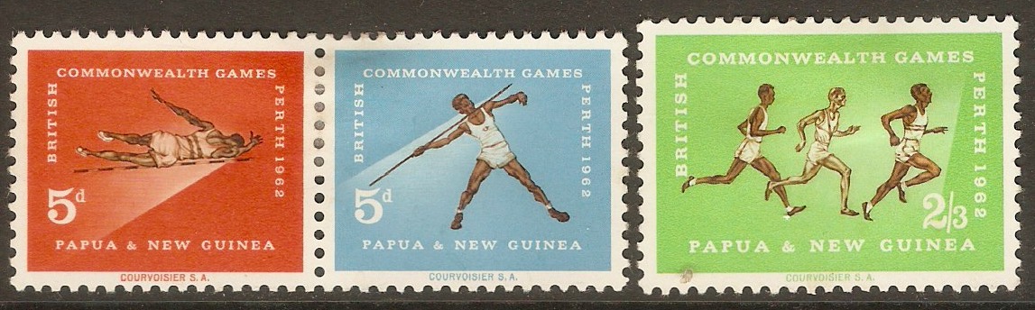 Papua New Guinea 1962 Commonwealth Games set. SG39-SG41.