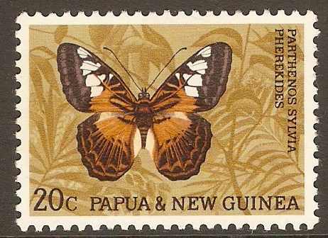 Papua New Guinea 1966 20c Butterfly series. SG88.