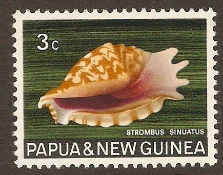Papua New Guinea 1968 3c Sea Shells series. SG138.
