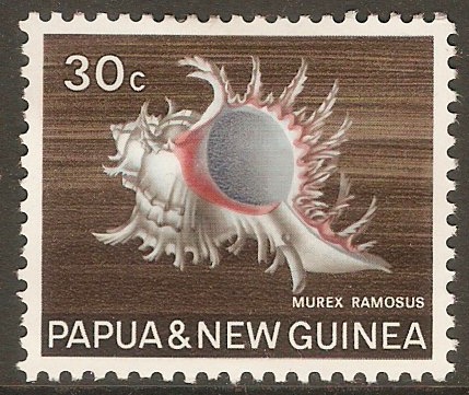 Papua New Guinea 1968 30c Sea Shells series. SG147.