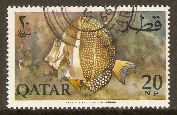 Qatar 1965 20np Fish series. SG76.