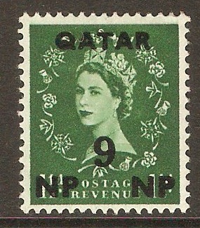 Qatar 1960 9np on 1d Green. SG22.