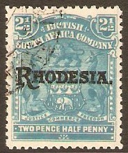 Rhodesia 1909 2d Pale dull blue. SG103.