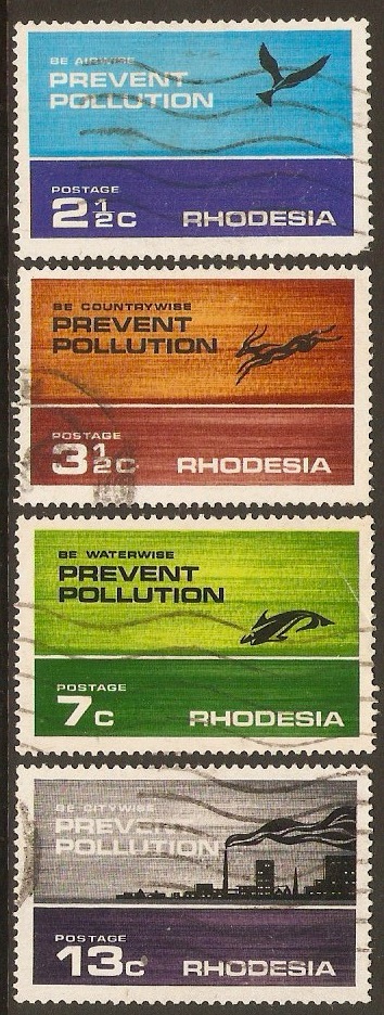 Rhodesia 1972 Prevent Pollution Set. SG470-SG473.