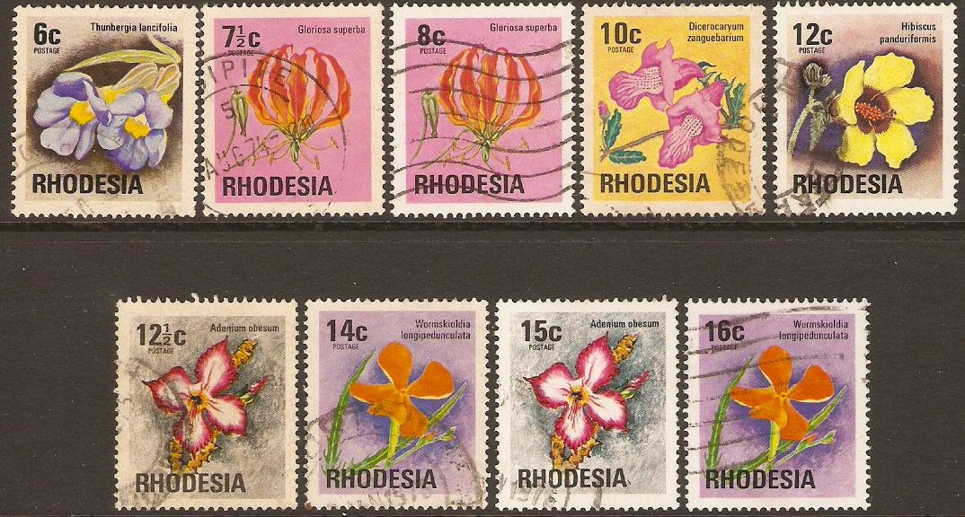 Rhodesia 1974 Wild Flowers Set. SG494-SG502.