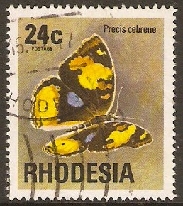 Rhodesia 1974 24c Butterflies Series. SG504.