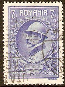 Romania 1931 7l.50 Ultramarine. SG1214.