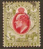 Orange River Colony 1903 4d Scarlet and sage-green. SG144.