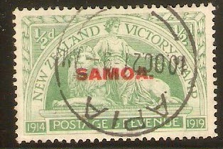 Samoa 1920 d Green - Victory series. SG143.