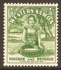 Samoa 1935 d Green. SG180.