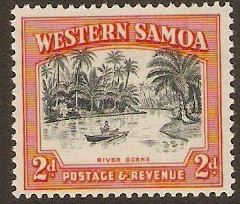 Samoa 1935 2d Black and orange. SG182.