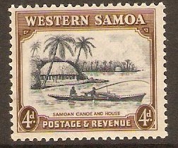 Samoa 1935 4d Slate and sepia. SG184.