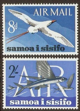 Samoa 1965 Airmail Stamps Set. SG263-SG264.