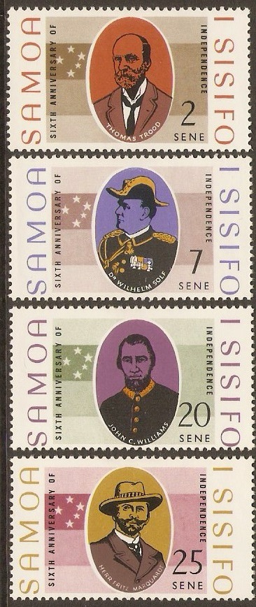 Samoa 1968 Independence Anniversary Stamps Set. SG294-SG297.