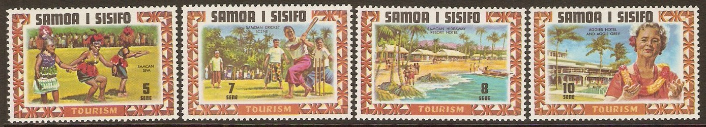 Samoa 1971 Tourism Stamps Set. SG365-SG368.