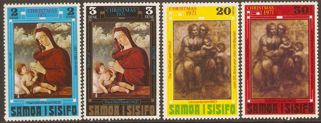 Samoa 1971 Christmas Stamps Set. SG373-SG376.