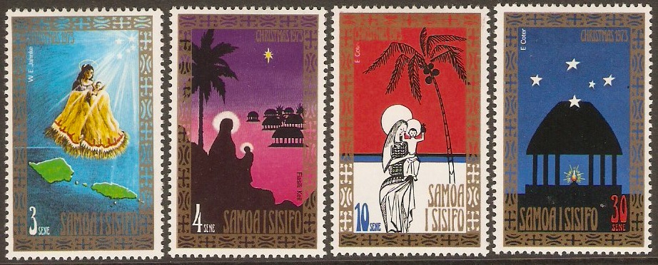 Samoa 1973 Christmas Stamps Set. SG417-SG420.