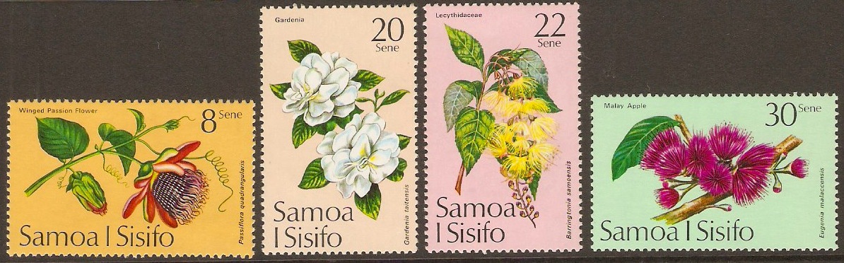 Samoa 1975 Tropical Flowers Set. SG440-SG443.