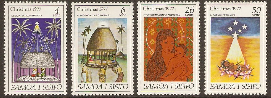 Samoa 1977 Christmas Stamps Set. SG496-SG499.