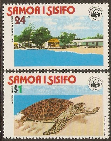 Samoa 1978 Turtle Conservation Stamps Sheet. SG506-SG507.