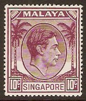 Singapore 1948 10c Purple. SG22.