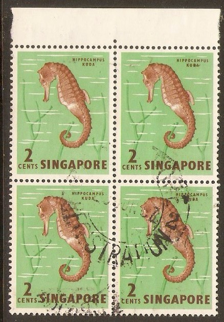 Singapore 1962 2c Orchids, Fish and Bird Series. SG64.