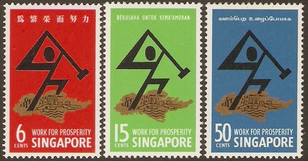 Singapore 1968 National Day Set. SG98-SG100.