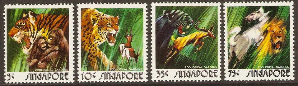 Singapore 1973 Singapore Zoo Stamps Set. SG225-SG228.