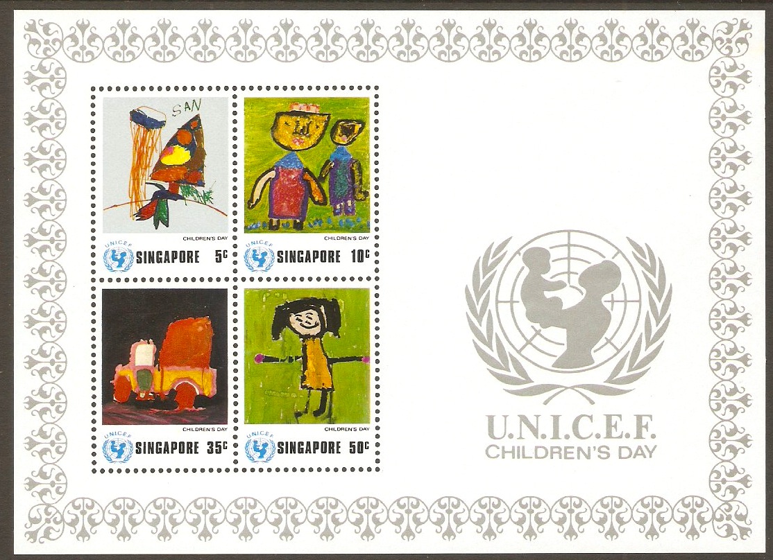 Singapore 1974 Childrens Day Stamps Sheet. SGMS245.