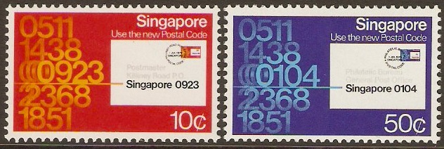 Singapore 1979 Postal Codes Set. SG350-SG351.