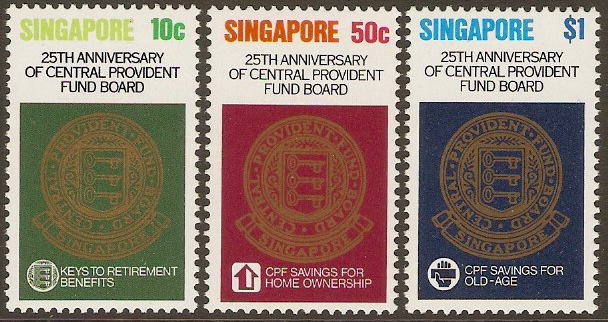 Singapore 1980 Provident Board Anniversary Set. SG382-SG384.