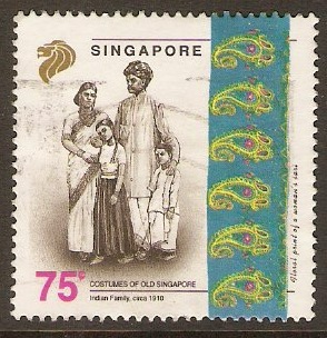 Singapore 1992 75c Costumes of 1910 Series. SG689.