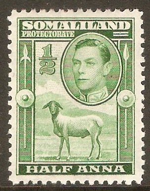 Somaliland Protectorate 1938 a Green. SG93.