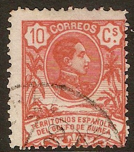 Spanish Guinea 1909 10c Orange-vermilion. SG104.