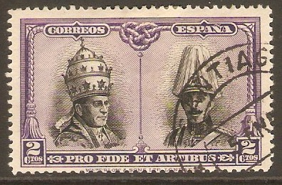 Spain 1928 2c Black and violet. SG470.