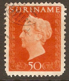 Surinam 1948 50c Red-orange. SG369.