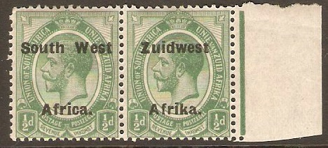 South West Africa 1923 d Green. SG29.