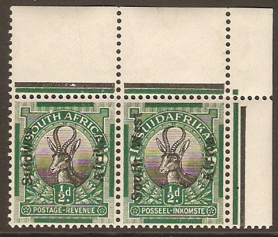 South West Africa 1927 d Black and green. SG45.