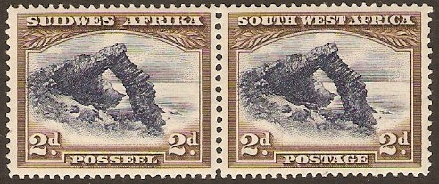 South West Africa 1931 2d Blue and brown. SG76.