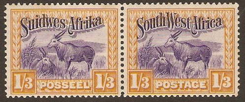 South West Africa 1931 1s.3d Violet and yellow. SG81.