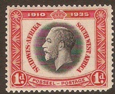 South West Africa 1935 1d Silver Jubilee Stamp. SG88.