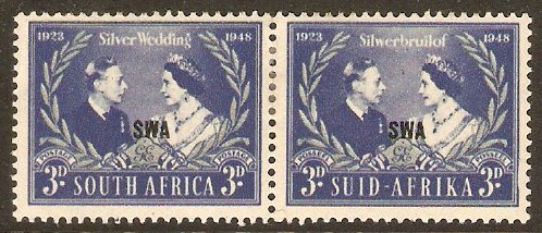 South West Africa 1948 Silver Wedding Stamps. SG137.