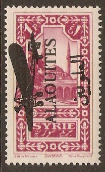 Alaouites 1929 1p Claret - Air series. SG59.