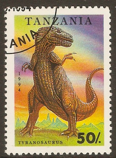 Tanzania 1994 50s Prehistoric Animals-Tyrannosaurus rex. SG1800.