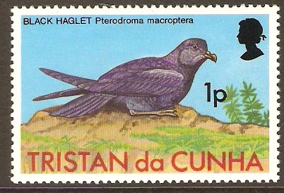 Tristan da Cunha 1977 1p Birds Series Stamp. SG221.